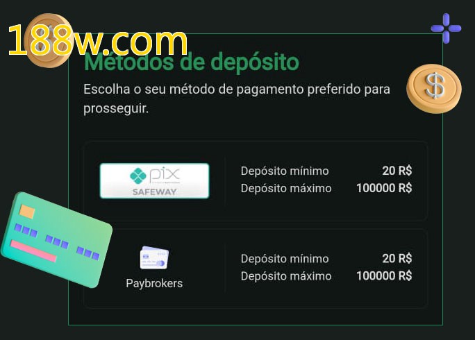 O cassino 188w.combet oferece uma grande variedade de métodos de pagamento