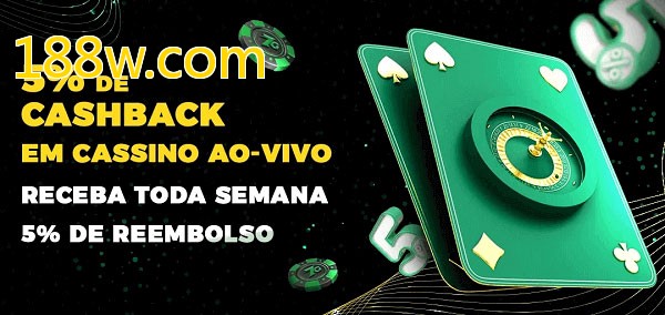 Promoções do cassino ao Vivo 188w.com